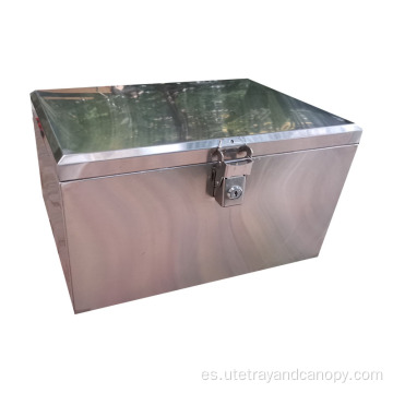 Caja de herramientas de acero inoxidable para motocicleta